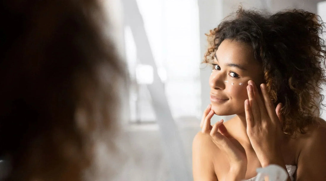 Applying eye cream and serum in correct skincare layering order