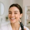 Happy customer review for HighWand – natural glow results using high frequency wand for acne